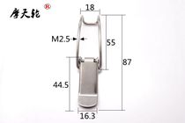 Iron Galvanized Buckle Double Spring Automatic Buckle box Special lock box buckle Industrial clasp Bag Buckle