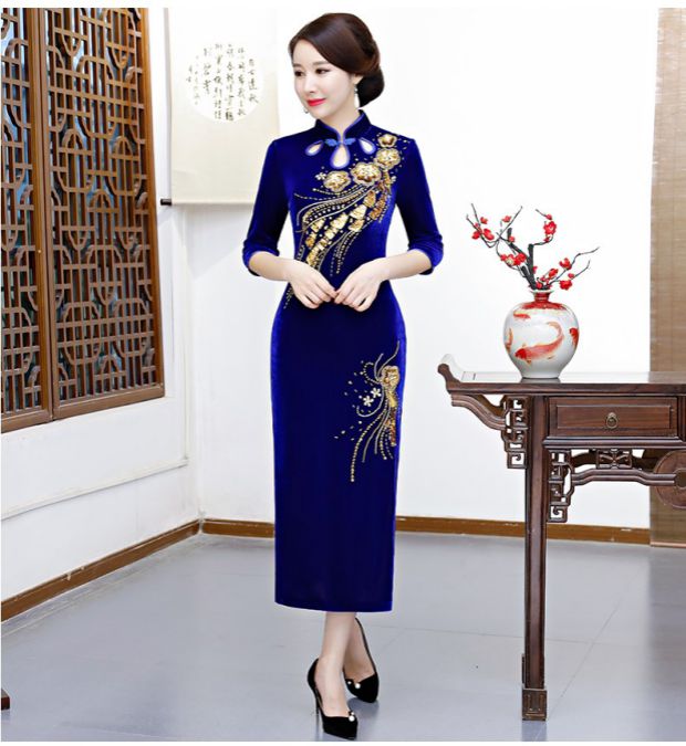  Phoenix treasure blue long mid -sleeve 278 yuan+XL (113-125 catties)   + $4.72 