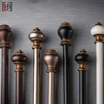 McCamey Roman rod Curtain rod Aluminum curtain track Mute wall mounted single rod curtain Roman rod double rod