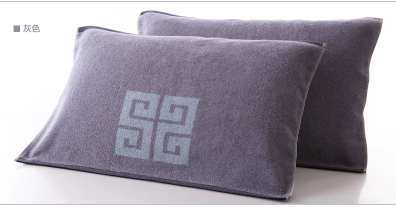 Số vàng chính hãng Gối cotton trơn 2 2 Gói Dày và thoải mái trở lại mềm mại mềm mại thực tế - Khăn gối