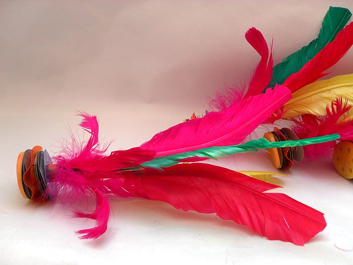 Feather khăn lau hoa lớn bọ cạp trẻ em thể thao giấy thể dục con bọ cạp lông ngỗng Jianzi sinh viên croquet đặc biệt - Các môn thể thao cầu lông / Diabolo / dân gian quả cầu đá lông gà