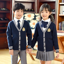 School uniforms for primary and middle school uniforms cardio-hoodie sweater suits for men and women childrens childrens kindergarten garden clothes for children in the spring and autumn