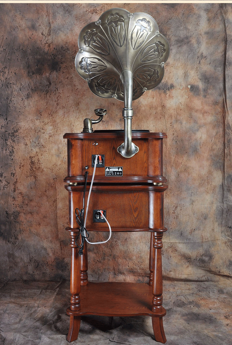 Виниловый проигрыватель 摩范 大喇叭留声机 仿古lp黑胶唱片机 复古老式电唱收音机u盘蓝牙 Mocafine