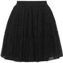 Brother is really good 2024 spring new style high waist short elastic waist letter gauze skirt umbrella skirt half skirt A200222