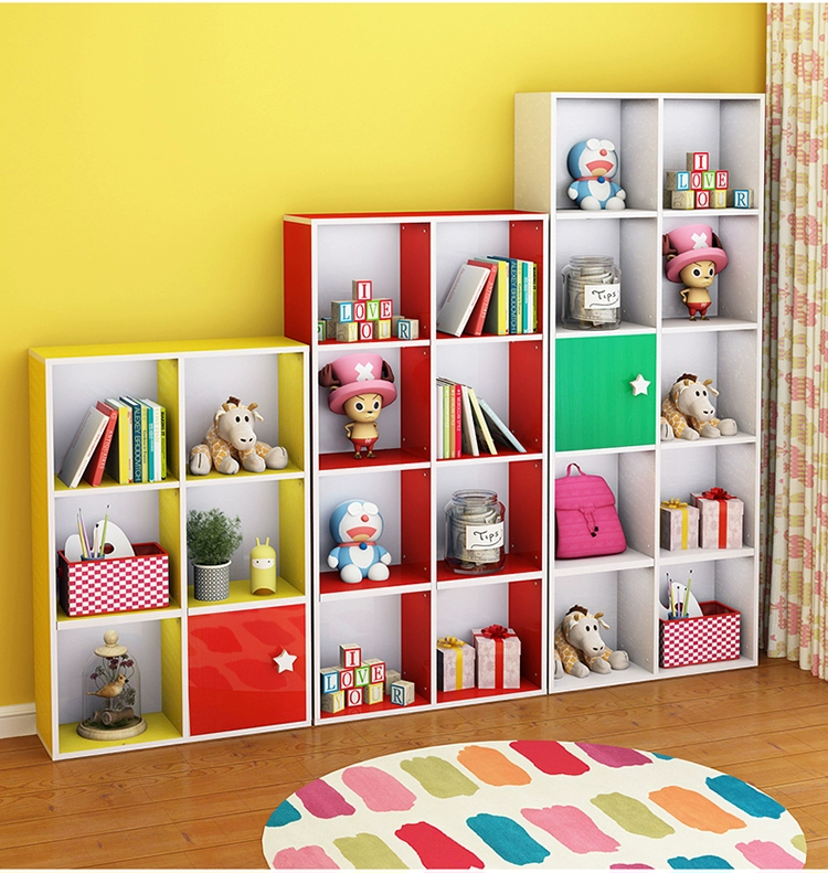 Lưới tủ kệ sách kết hợp tự do của trẻ em trường mẫu giáo đơn giản tủ sách nhỏ với cửa ra vào lưu trữ tủ lưu trữ tủ - Buồng mẫu tủ quần áo nhựa đẹp