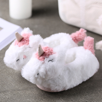 2018 New Products Three-dimensional Unicorn Parenting Bag Heel Shoe Soft Cute Animal Plush Home Indoor Cotton Slippers