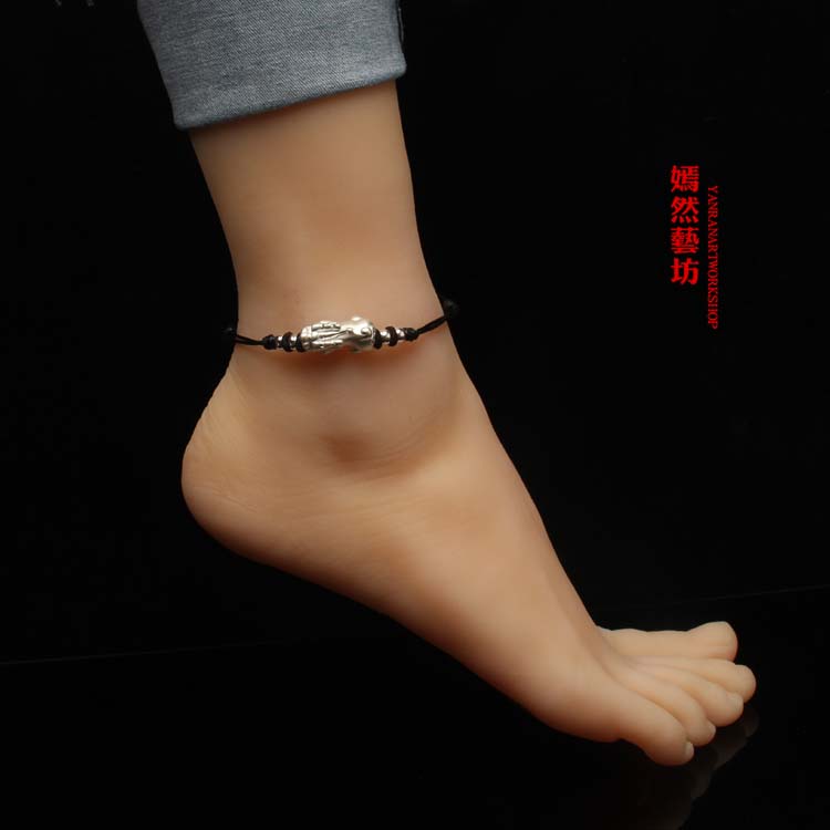 999 sterling bạc cộng dày dày vòng tay vòng chân dây đỏ đôi dây đỏ chân năm nay quà tặng nam và nữ dây màu đen vòng chân nam