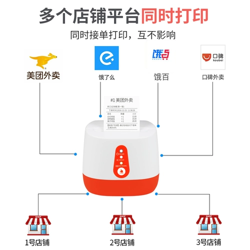 Jiabo SH584 Meituan Takeaway Printer Wi -Fi Автоматический выбор -AUP Artifact Multi -Platform -это голодный? Merchant Order 4G Мобильный телефон Беспроводной Bluetooth Live -Действие 58 мм тепловые билеты Printing Printing