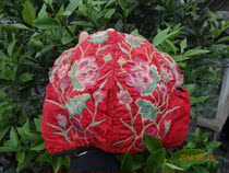 Pure hand embroidered Miao embroidery old embroidery National embroidery pine peach embroidery * HM series old embroidery hat 282 special price