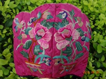 Old embroidery piece pure handmade embroidery piece Miao embroidery ethnic embroidery pine peach embroidery * HM series old embroidery hat 379