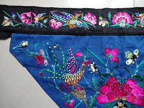 Pure hand embroidered Miao embroidery old embroidery ethnic embroidery * HW series triangle flower 69