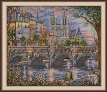 Cross stitch source files in the banks of the Seine River