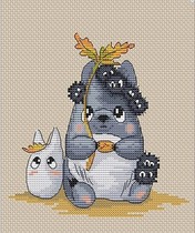Cross-stitch source file Chinchilla series 4 helpless not to approve
