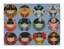 Cross-stitch source file Doll version of the Twelve Golden Hairpins