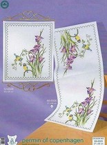 Cross stitch source file orchid and bird table flag placemats