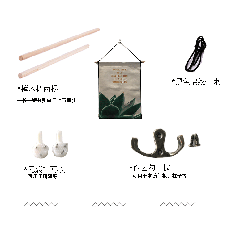 phong cách thảm nordic bức tranh phong cảnh thực tế trôi chữ trang trí nội thất vải tấm thảm hiện đại treo nordic - Tapestry thảm decor