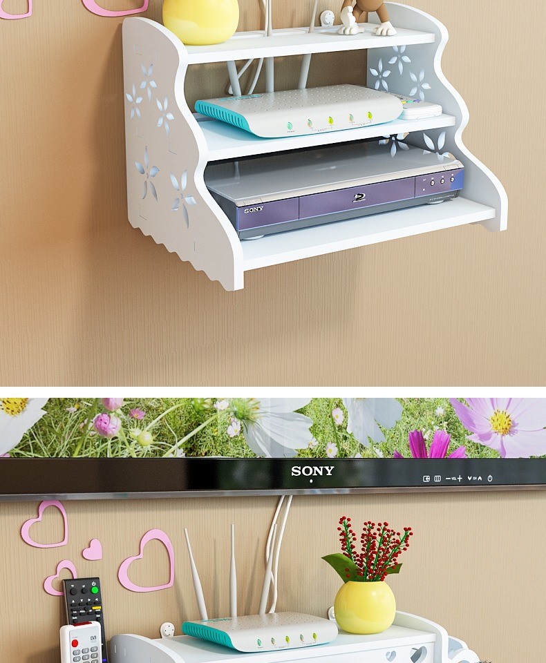 tivi samsung 32 inch TV set-top box frame punch miễn phí phòng khách TV tường trang trí phòng ngủ treo tường wall router - TV tivi samsung 55tu8500