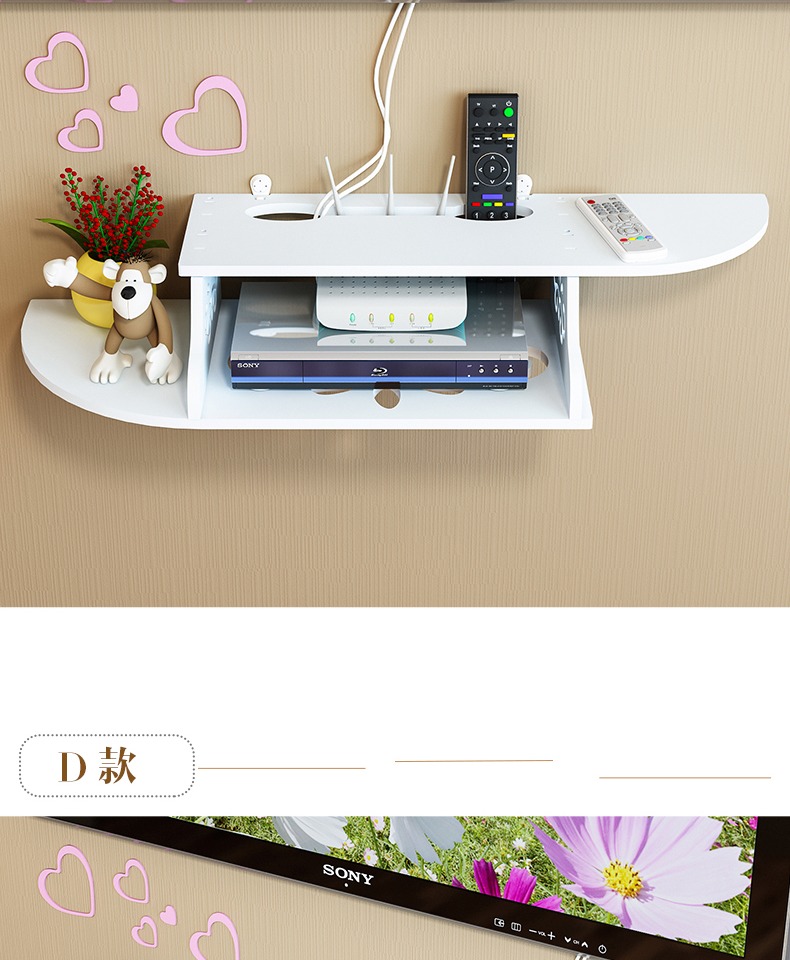 tivi samsung 32 inch TV set-top box frame punch miễn phí phòng khách TV tường trang trí phòng ngủ treo tường wall router - TV tivi samsung 55tu8500