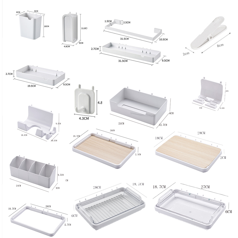 Round Hole Pegboard Accessories 3cm Hole Spacing Wall-Mounted Storage Rack Parts Display Decorative Hooks Storage Box Clips