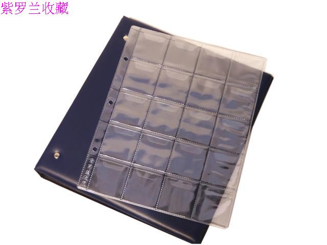 Violet Advanced Coin Collection Loose-leaf 4 7×4 3cm Commemorative Coins 20 Grid Plus Pages