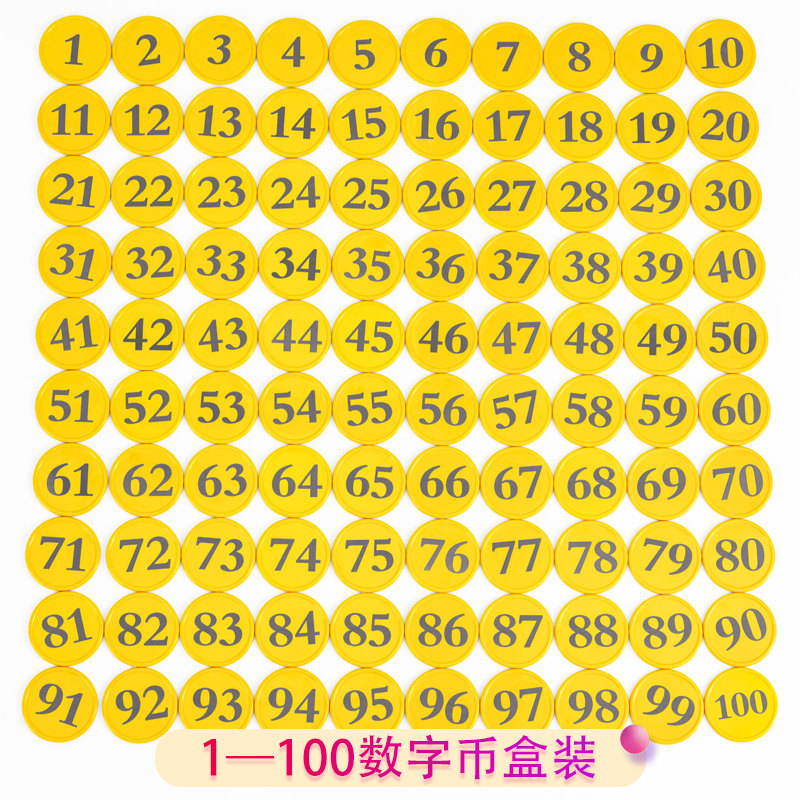 Chip coin plastic digital coin small round sheet 1 to 100 digital