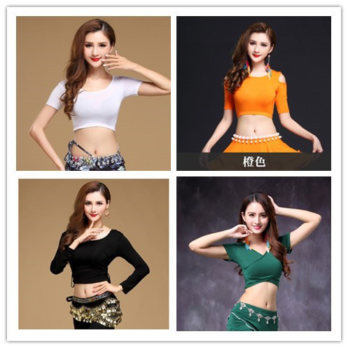 Belly dance tops Spring and summer Indian dance practice clothes Practice clothes New belly dance clothing Modal tops