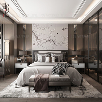 New Chinese Solid Wood Double Bed Modern Master Bedroom Meditation Boutique Modern Simplicity China Wind 18 Wedding Bed Furniture Custom