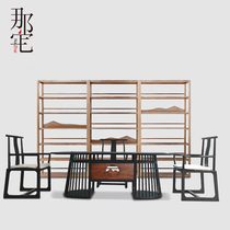 New Chinese style Chair Zen Chinese Style Tea Building Tea Table And Chairs Composition Book House Book Table And Chairs Folk Custom Furniture Combination