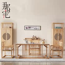 New Chinese solid wood tea table and chairs Combined modern Chinese style Zen tea table and chairs Combined tea room Tea Room Clubhouse Dining Room