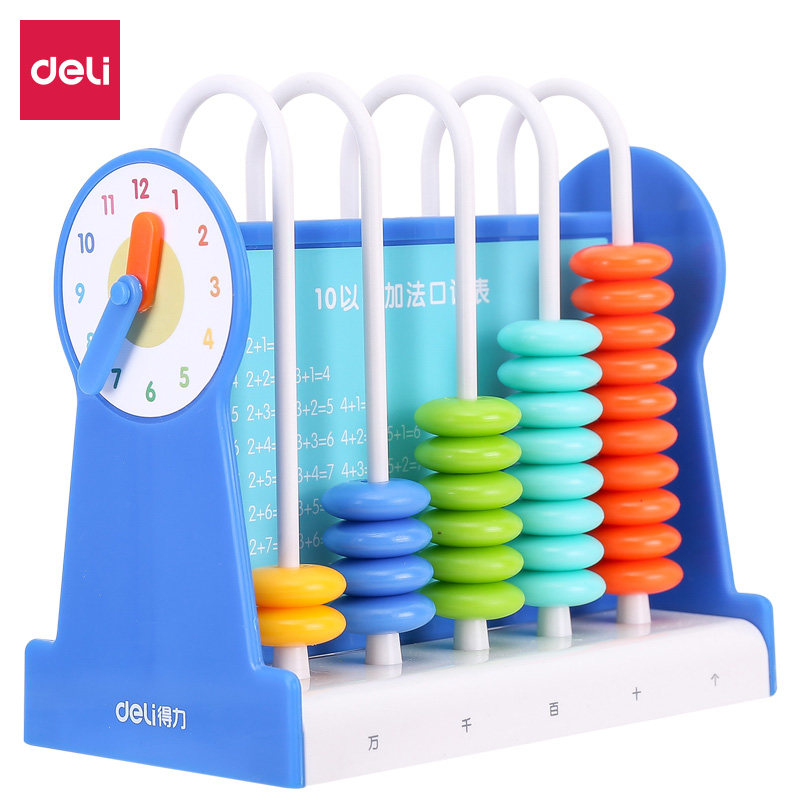 Able Puzzle Abacus 5 Lines Calculation Rack Math Count Teaching Aids String Beads Counts Abacus Beads Heart Count Counter 74314