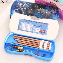 Del Cartoon Pen Box Multi-function Pen Box Korean Boys and Girls Pencil Case Double-faced Toner Box 95608