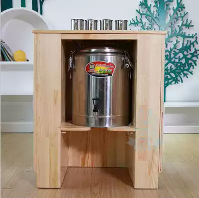 Kindergarten solid wood mouth cup holder cabinet Cup storage layer frame wooden multifunctional thick insulation bucket cabinet Cup integrated frame