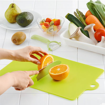 Plastic fruit cutting board Double-sided fruit and vegetable board Ultra-thin soft cutting board Kitchen cutting board Aseptic antibacterial cutting board
