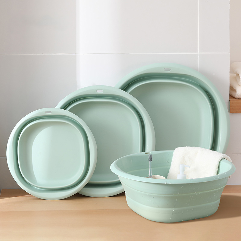 Portable foldable wash basin thickening plastic basin student dorm wash basin wash basin wash ass basin