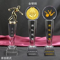 Crystal Trophy Bowling Competition Trophy Factory Direct Special Promotion Engraving Customized