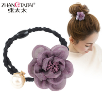 New big hairclip gauze Korean hipster top clip horsetail clip hair jewelry simple adult floral headdress head jewelry women