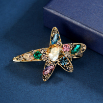 Net red color star hairclip back of the head hairpin top clip alloy pressure clip fixed head hairclip headwear hair accessories women