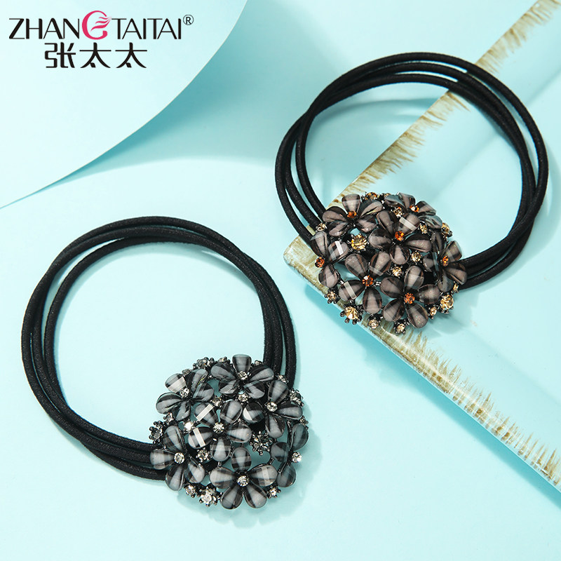 Mrs. Zhang ring women's net red ins elegant ring pill head rope head durable rubber band fashion headpiece