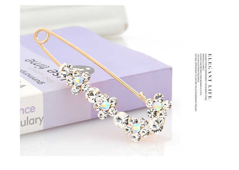 Hàn quốc phiên bản của rhinestone trâm đồ trang sức cung lớn trâm trâm phụ kiện khăn choàng khóa ngực khóa nữ trâm cổ áo