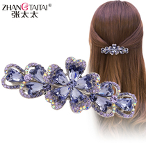 Mrs. Zhang crystal hair jewelry fashion floral headdress bow clip rhinestone hairclip hair card medium top clip headdress women