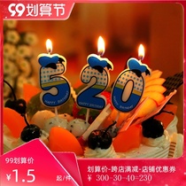 Children cartoon smoke-free candle creative romantic birthday party candle cake dress up props supplies