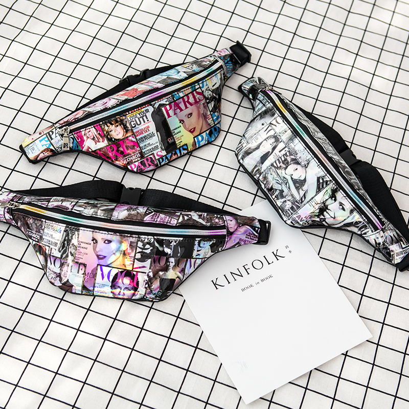 2019 new women's bag Chains Fashion 100 lap net red packet bag Purse Sport Pitched bag Large-capacity chest bag