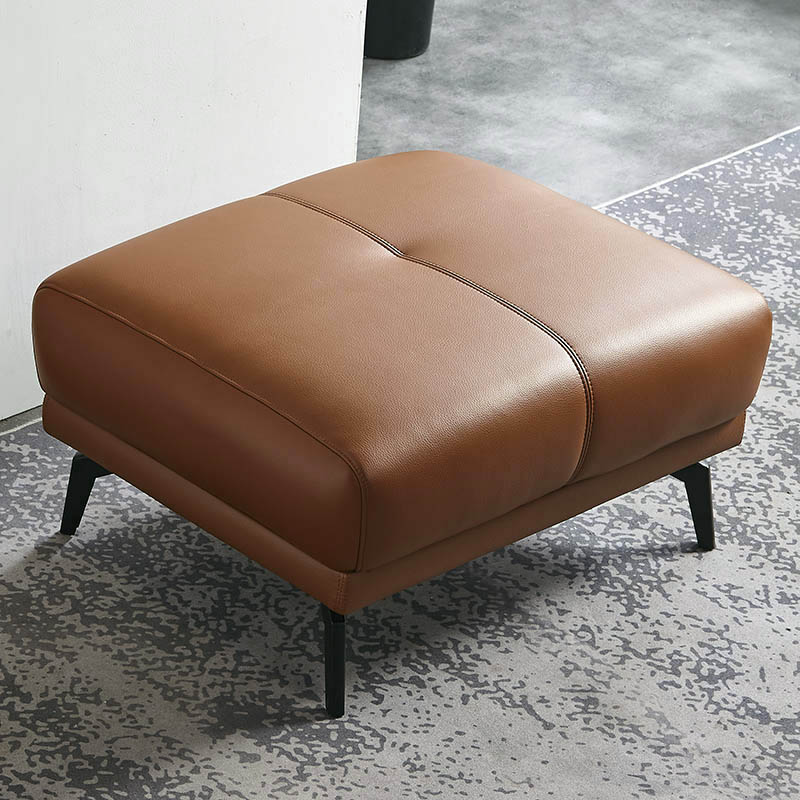Leather sofa foot stool living room home light luxury shoe stool rectangular single foot simple minimalist modern