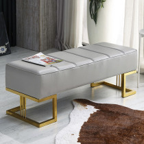 Household leather sofa pedal stool clothing store sofa stool entry test shoe bench bedroom bed tail stool light luxury