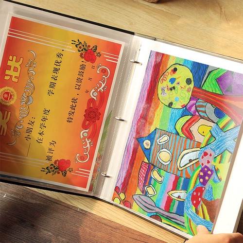 Книга сбора наград A4 Почетная сертификация Установка A3 Большой студенческий альбом начальной школы детская коллекция Baby Bag Box Clip