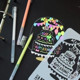 Хайлайтер, гуашь, радужная ручка, фотоальбом, «сделай сам»