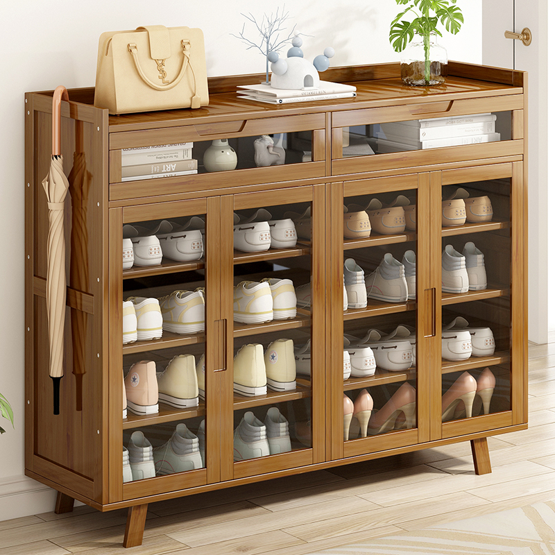 Shoe cabinet home entrance door solid wood legs small apartment simple porch cabinet simple modern balcony locker shoe rack