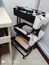 Hanging basket trolley hairdressing tool cart with Box storage household kitchen debris plastic box hanging bucket garbage box