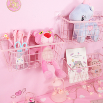 Girl powder hanging basket Dormitory storage artifact Bedroom sundries rack wall hanging rack Wall hanging cosmetics rack