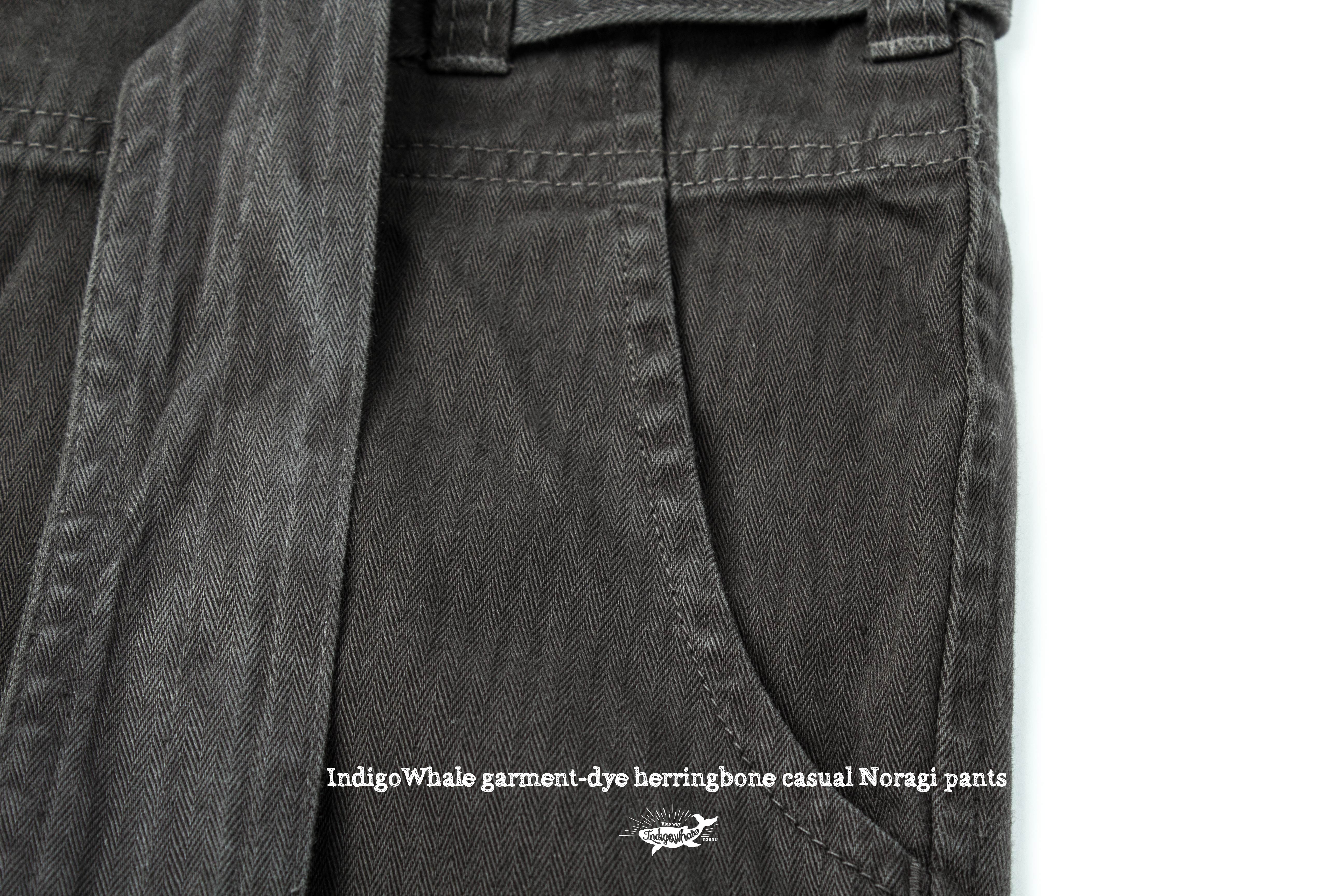 IndigoWhale dây đeo có thể tháo rời dây đeo mẫu xương cá bình thường cắt quần HAKAMA quần kaki